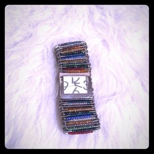 Charming Charlie's multicolored beaded watch